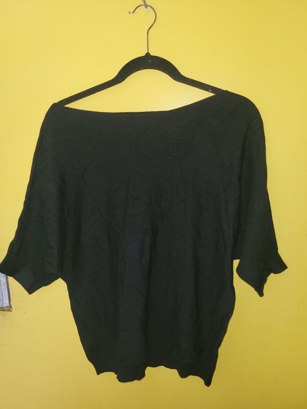 BCBGMaxAzria Black Off-the-Shoulder Knit Sweater